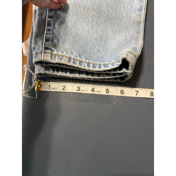 Levis 550 Relaxed Fit Tapered Leg Jeans Womens 14 Petite Light Wash - Picture 5 of 12